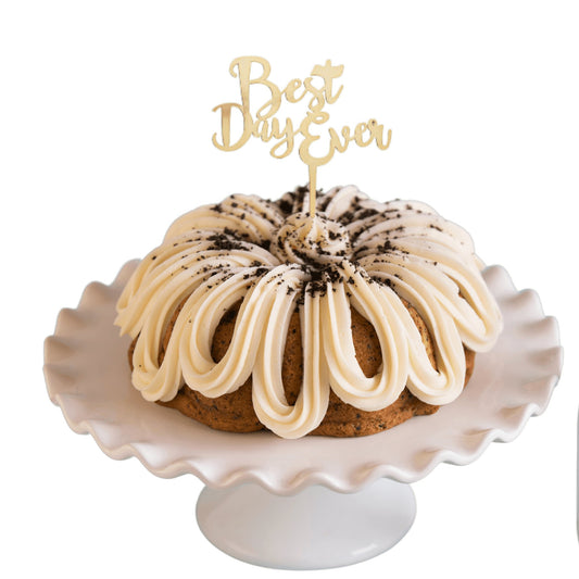 Cookies n' Cream | Gold "BEST DAY EVER" Candle Holder Bundt Cake