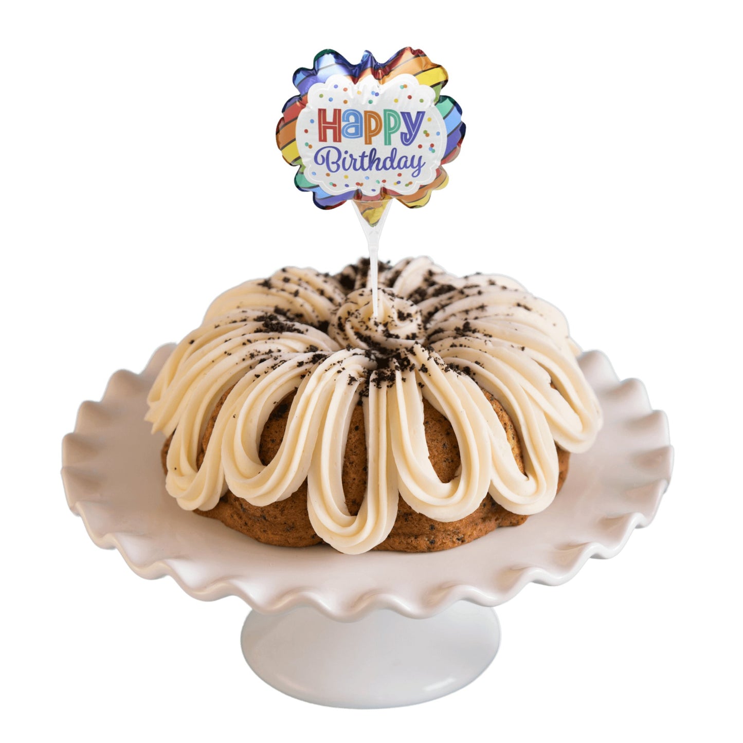 Cookies n' Cream | Inflatable Happy Birthday Anagram® Bundt Cake