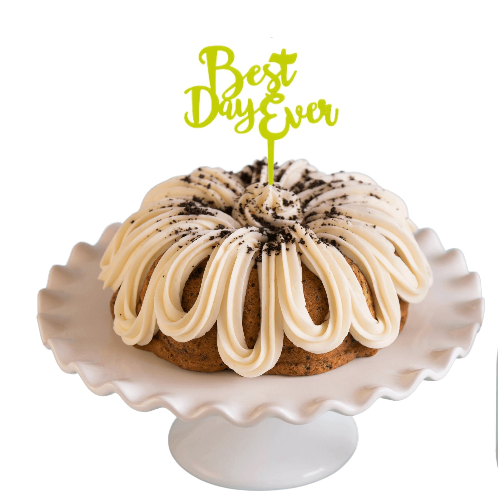 Cookies n' Cream | Lime "BEST DAY EVER" Candle Holder Bundt Cake