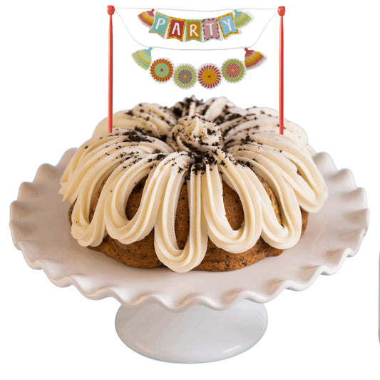 Cookies n Cream "PARTY" Fiesta Banner Bundt Cake