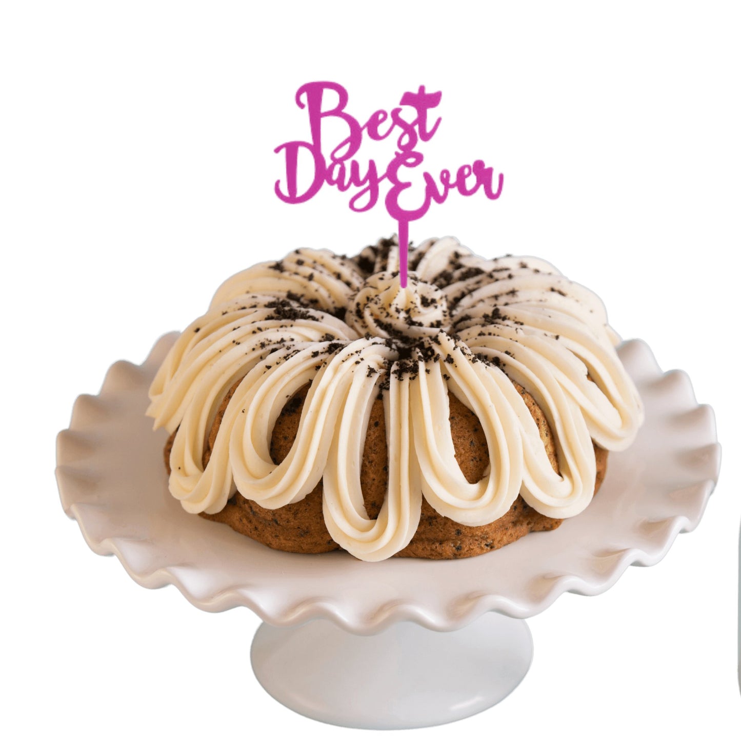 Cookies n' Cream | Purple "BEST DAY EVER" Candle Holder Bundt Cake