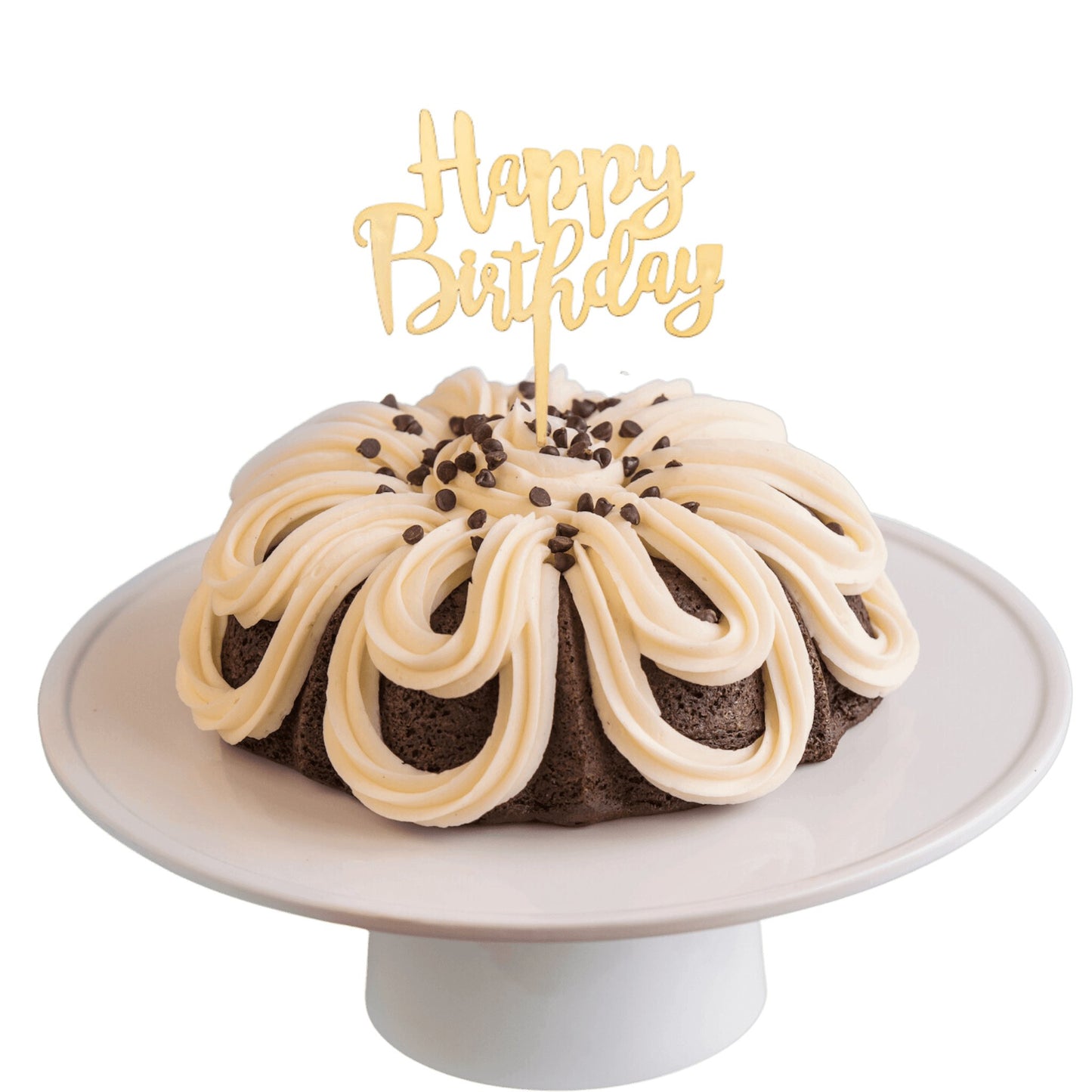 Double Chocolate | "HAPPY BIRTHDAY" Candle Topper Bundt Cake