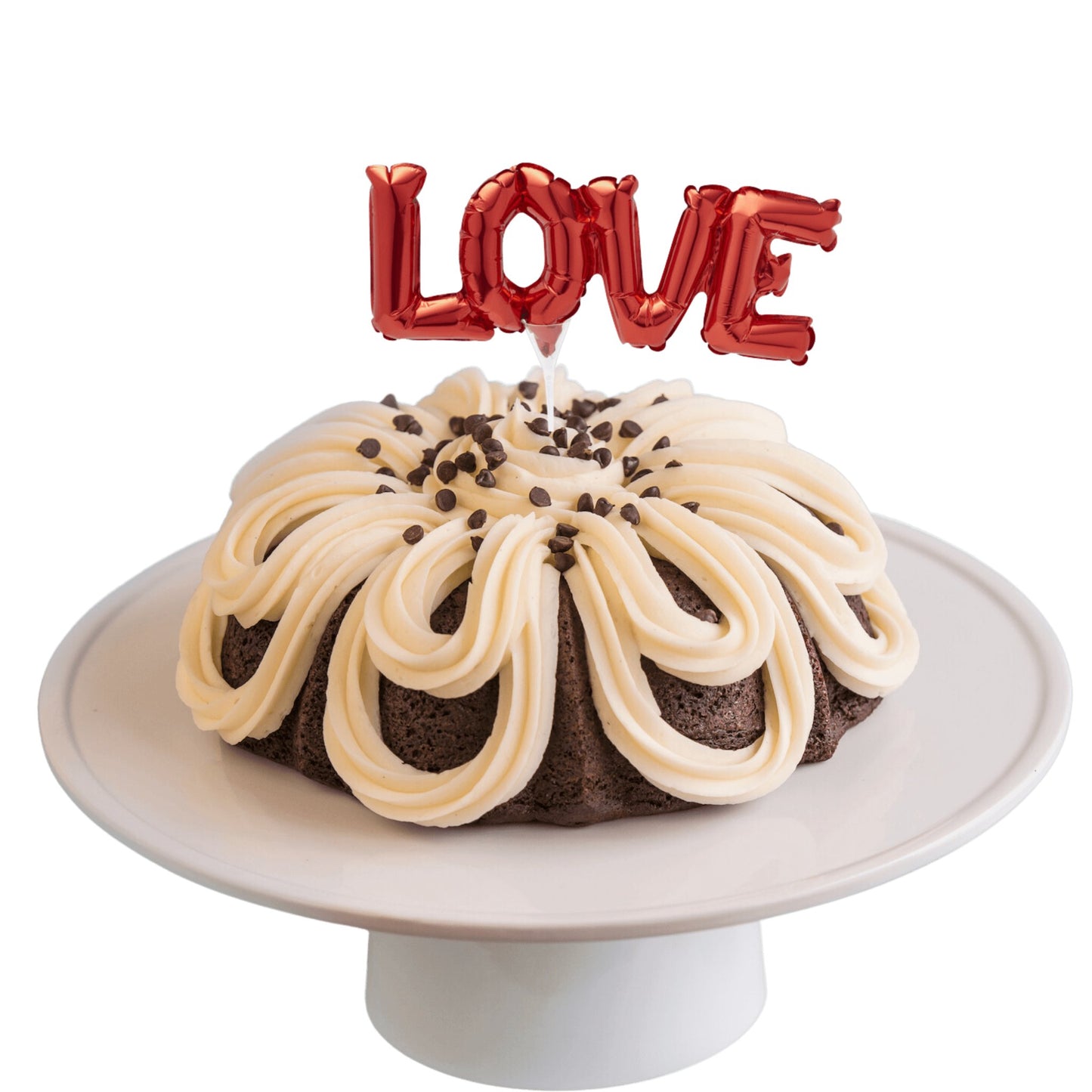 Double Chocolate Inflatable "LOVE" Anagram® Bundt Cake