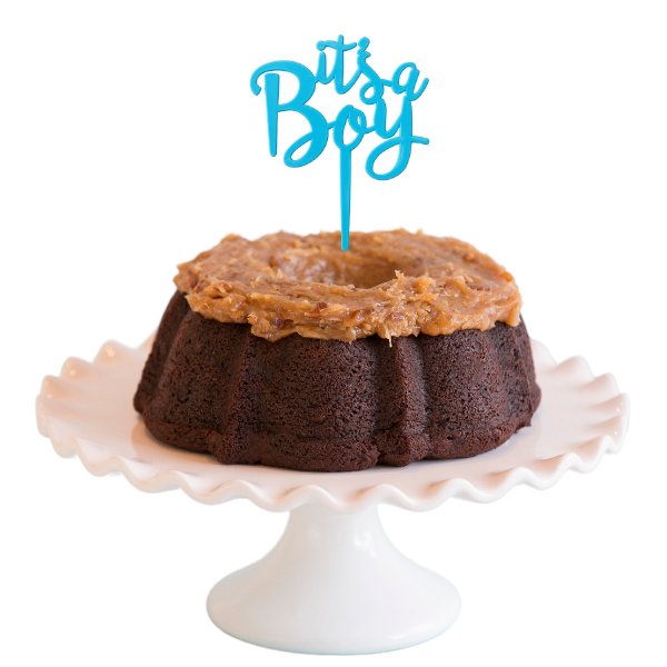 German Chocolate | "IT'S A BOY" Bundt Cake