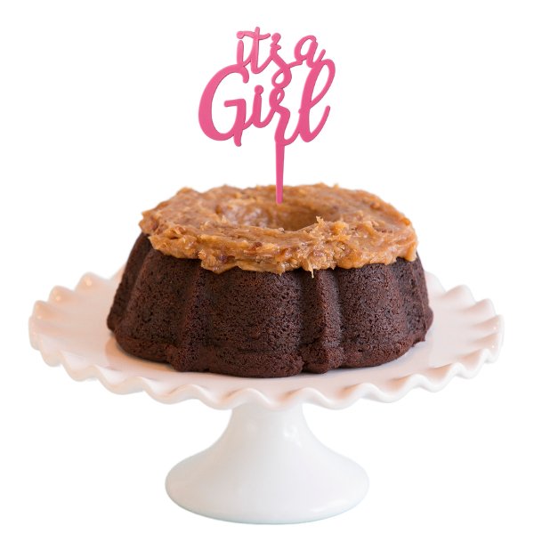 German Chocolate | "IT'S A GIRL" Bundt Cake