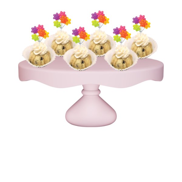 Lemon Blueberry Flower Shaped Balloon Cluster Bitty Bundts