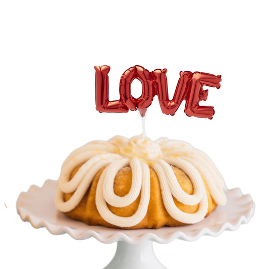Lemon Blueberry Inflatable "LOVE" Anagram® Bundt Cake