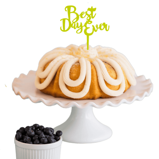 Lemon Blueberry Lime "BEST DAY EVER" Candle Holder Bundt Cake