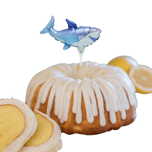 Lemon Squeeze Inflatable Shark Anagram® Bundt Cake
