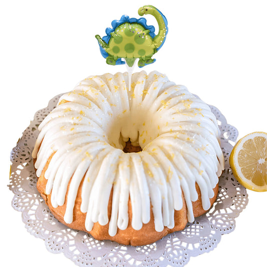 Lemon Squeeze Inflatable Stegosaurus Anagram® Bundt Cake