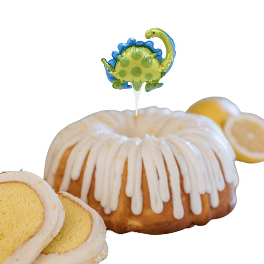 Lemon Squeeze Inflatable Stegosaurus Anagram® Bundt Cake