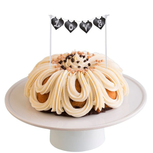 Peanut Butter Cup | Chalkboard "LOVE" Banner Bundt Cake