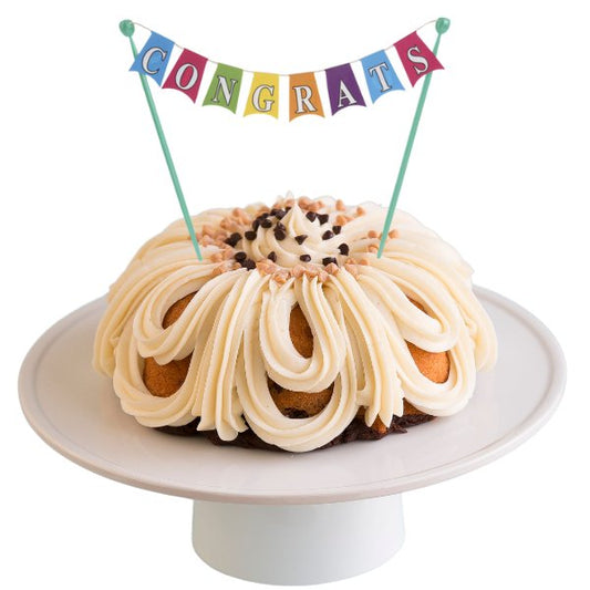 Peanut Butter Cup | "CONGRATS" Cake Banner Bundt Cake