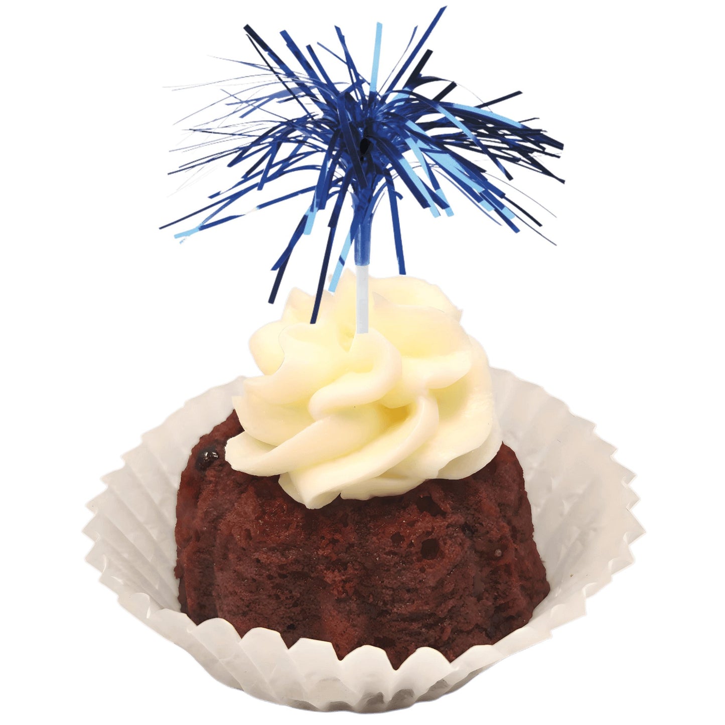 Red Velvet Blue Sparkler Bitty Bundts