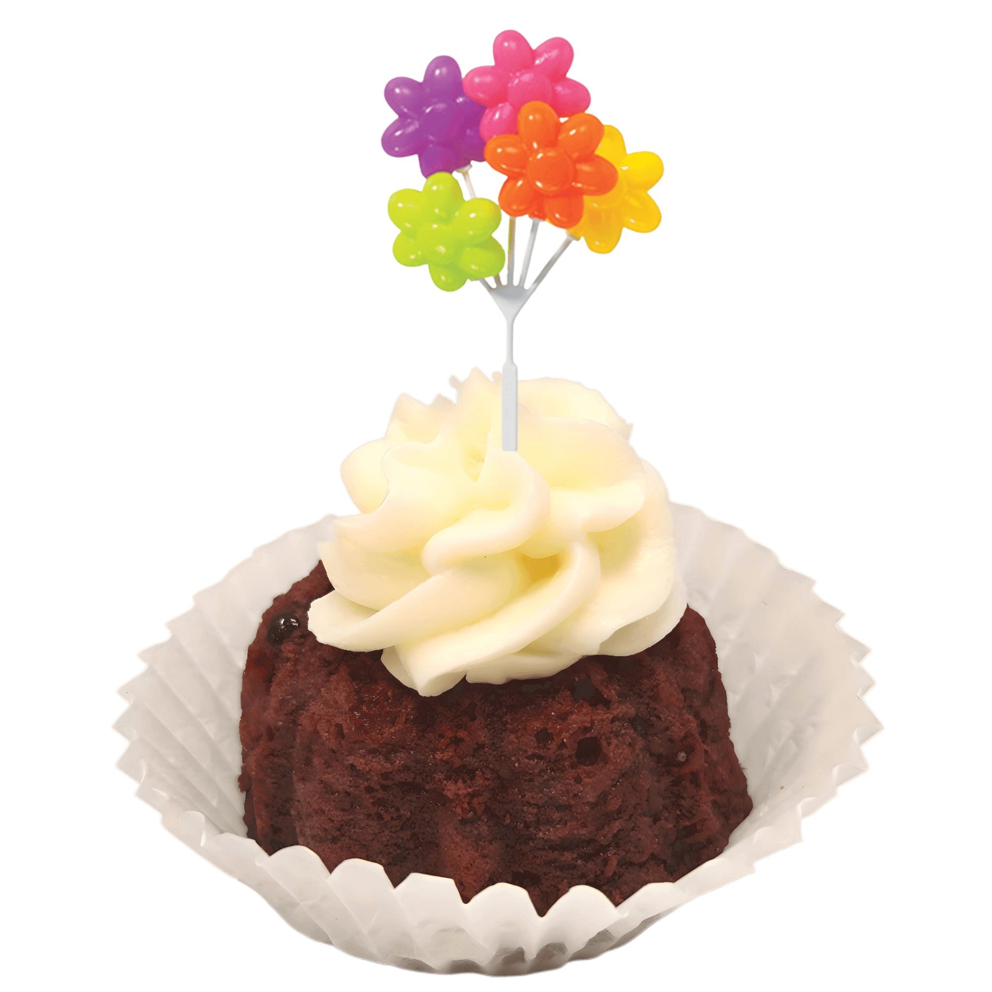 Red Velvet Flower Shaped Cluster Bitty Bundts