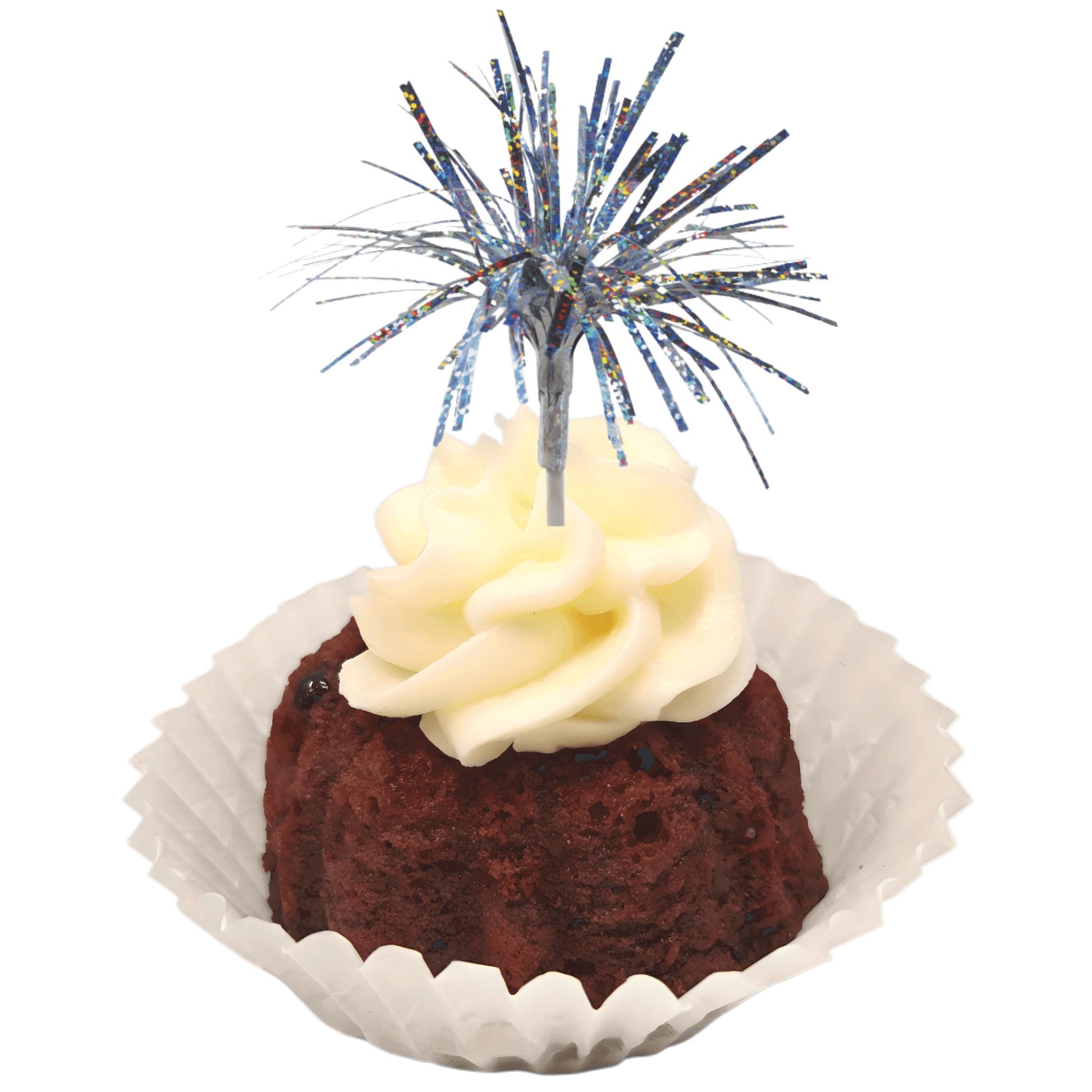 Red Velvet Silver Sparkler Bitty Bundts