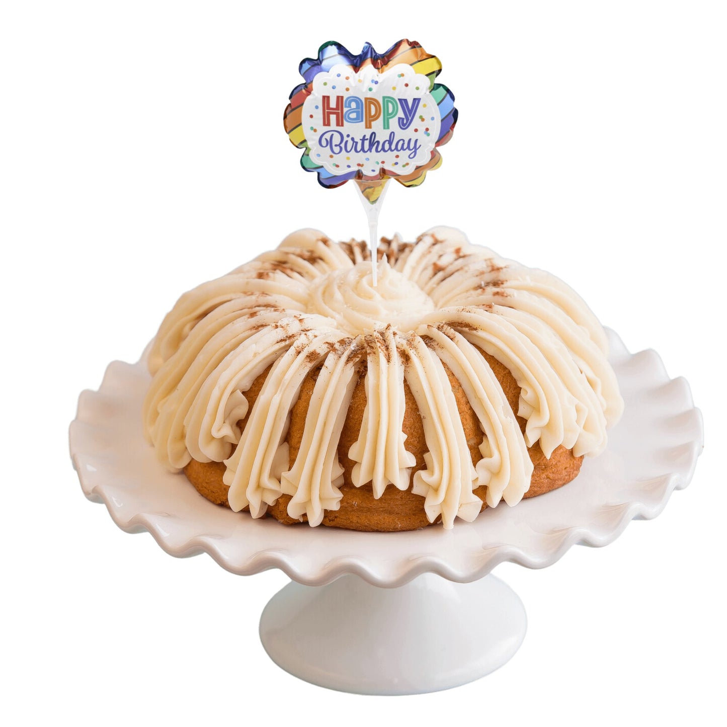 Snickerdoodle Inflatable Happy Birthday Anagram® Bundt Cake