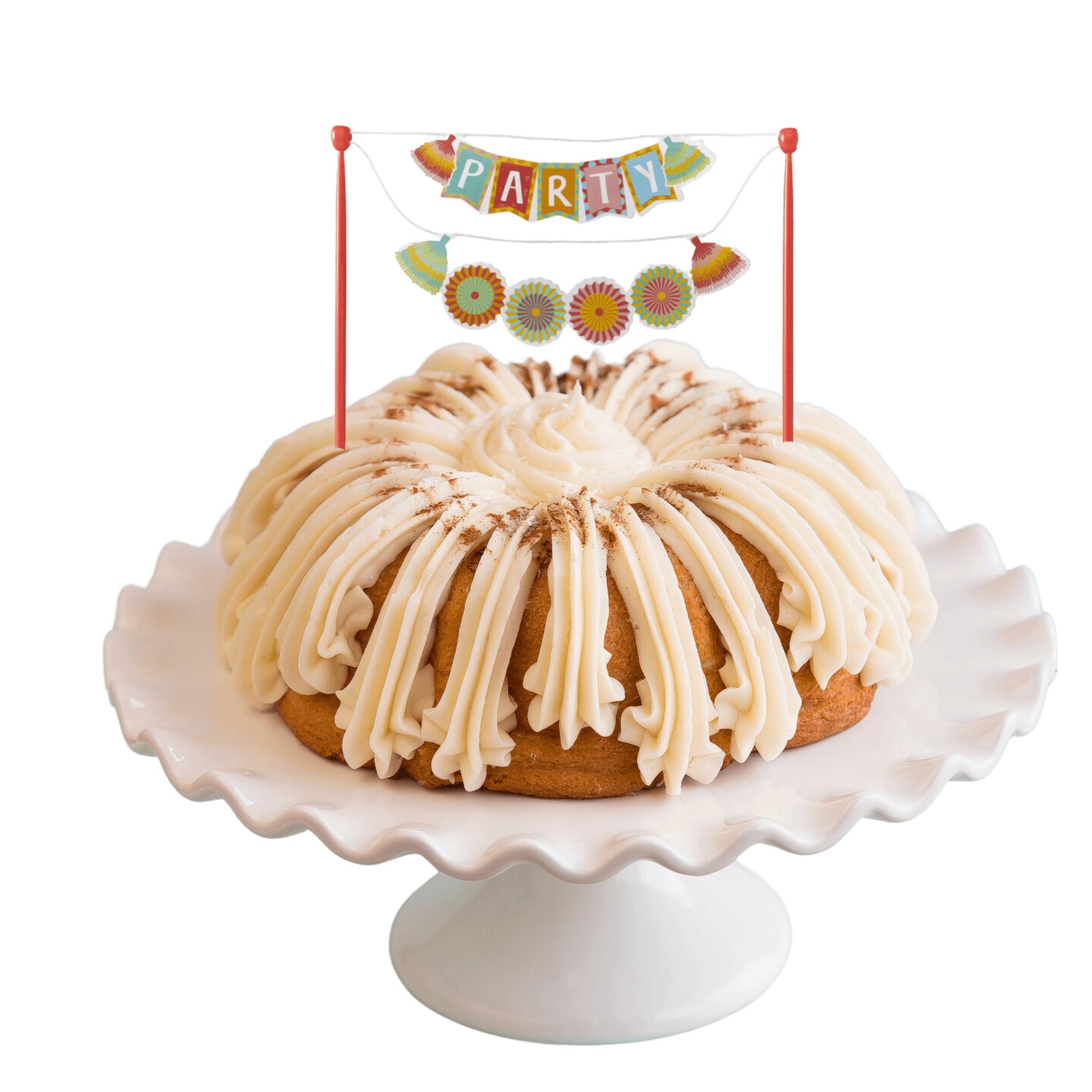 Snickerdoodle "PARTY" Fiesta Cake Banner Bundt Cake