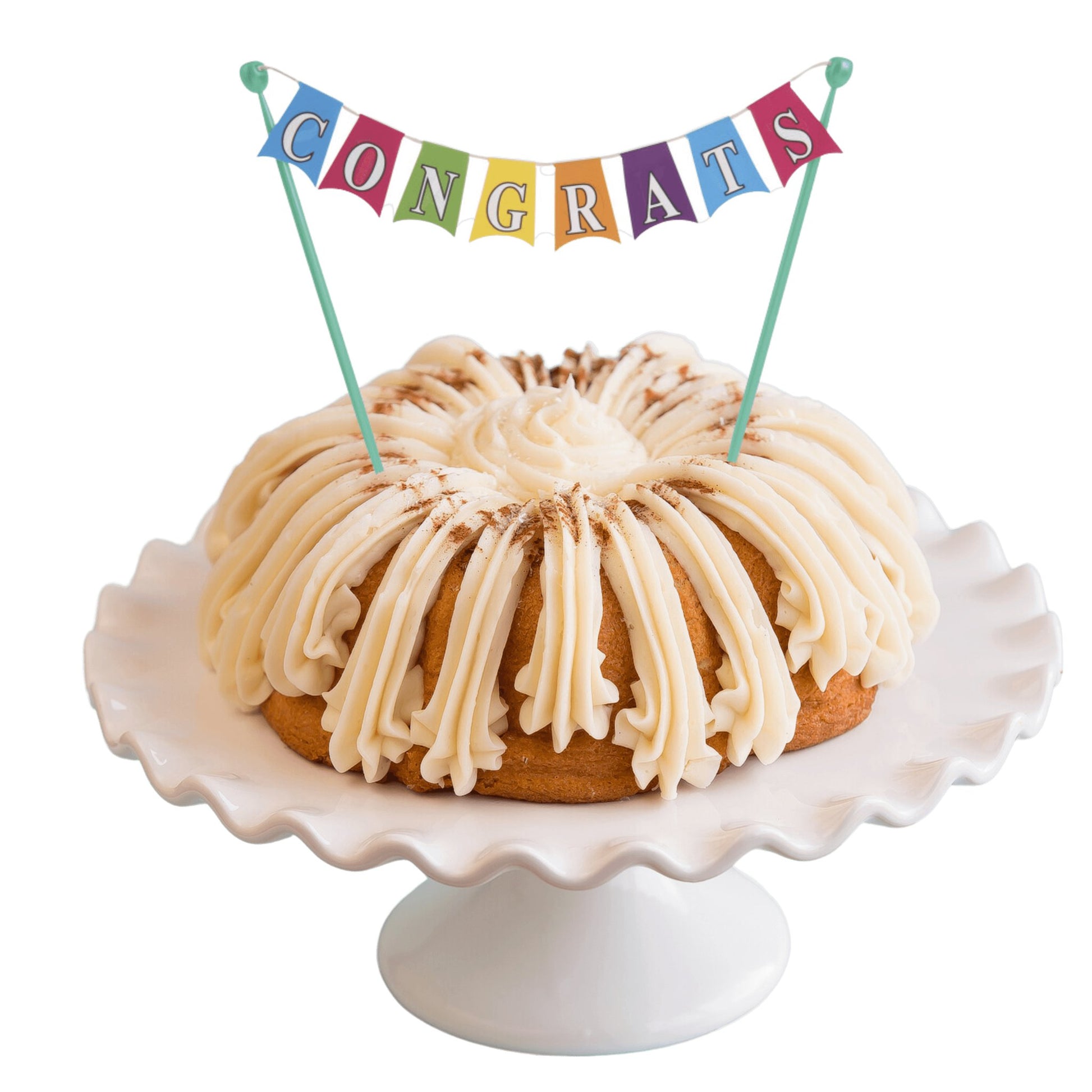 Snickerdoodle w/ "CONGRATS" Banner Bundt Cake