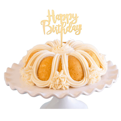 Vanilla Bean | "HAPPY BIRTHDAY" Candle Topper Bundt Cake