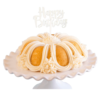 Vanilla Bean | "HAPPY BIRTHDAY" Candle Topper Bundt Cake