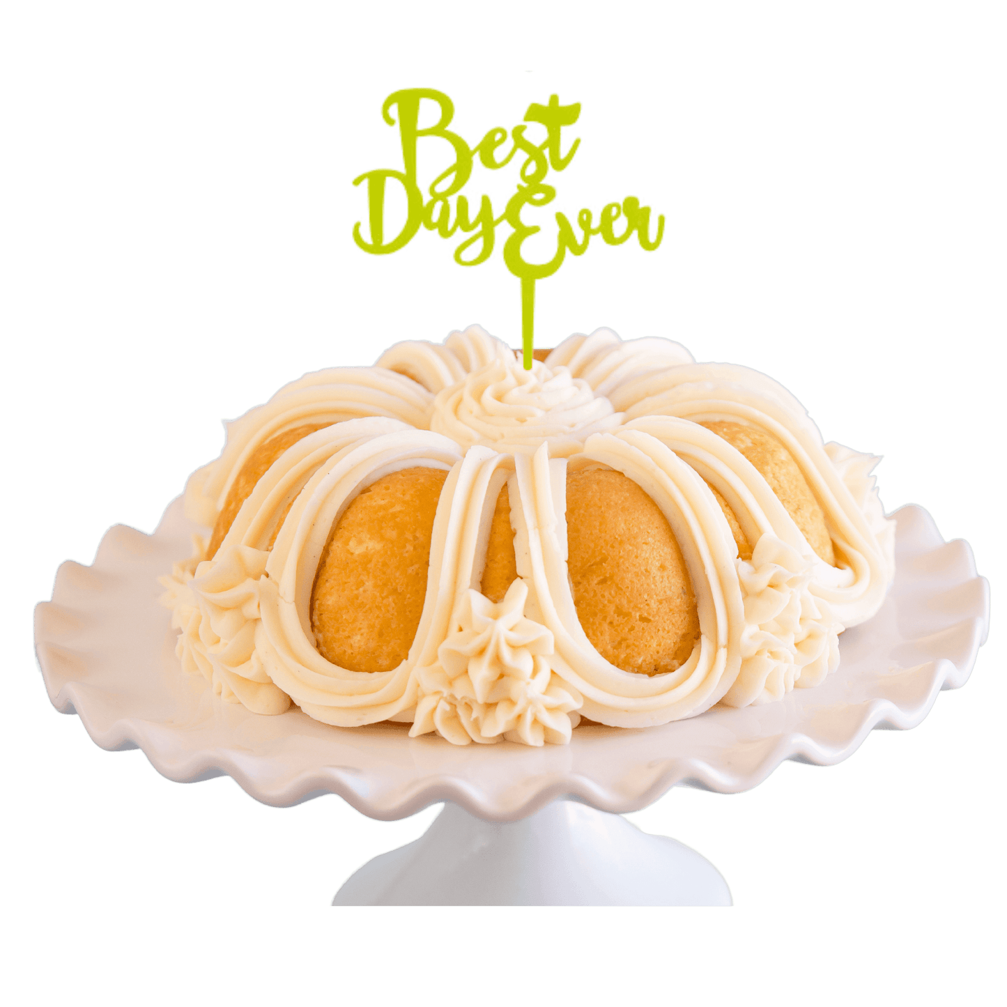 Vanilla Bean Lime "BEST DAY EVER" Candle Holder Bundt Cake